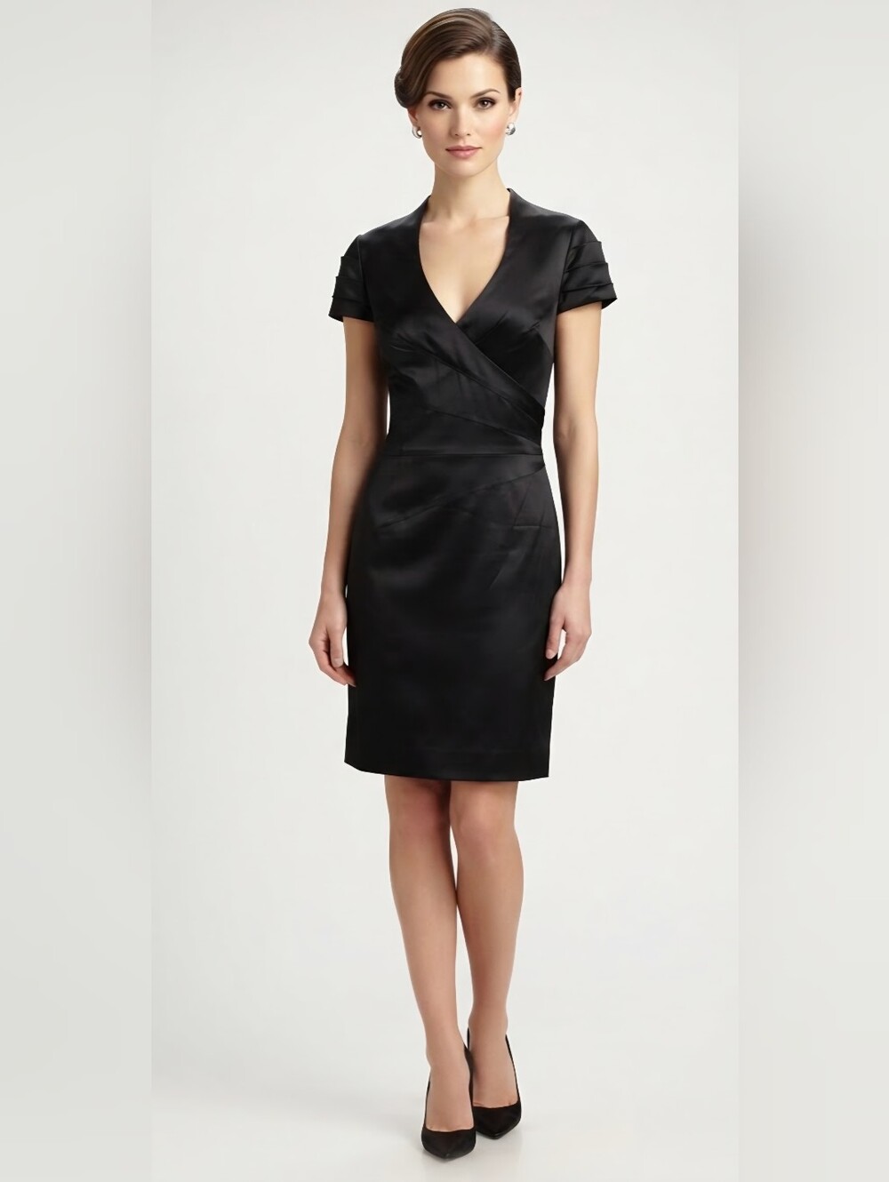 Nine West Elegant Satin Black Dress Size 12